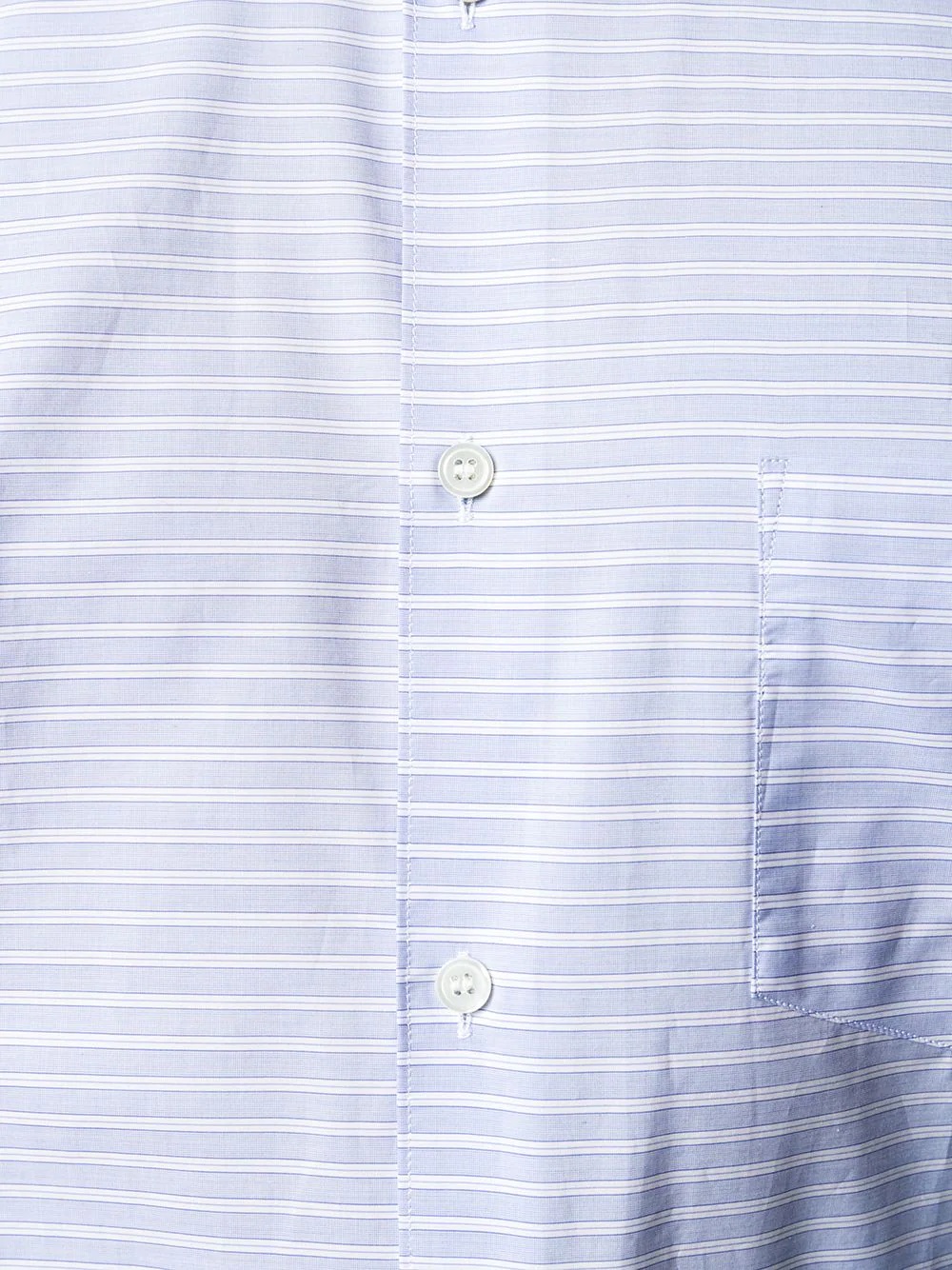 horizontal-stripe patch pocket shirt - 5