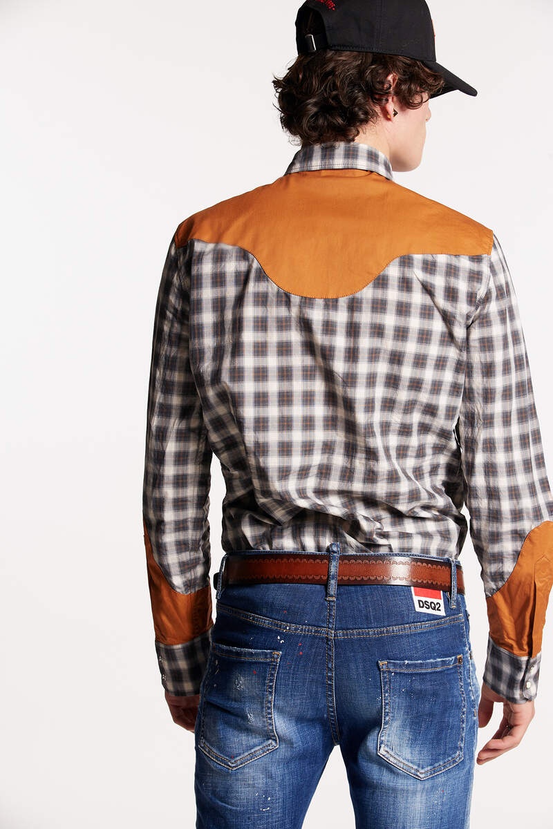 CHECKED COTTON WESTERN SHIRT - 2