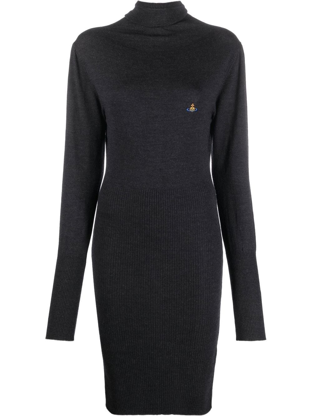 Bea orb-embroidered knitted dress - 1