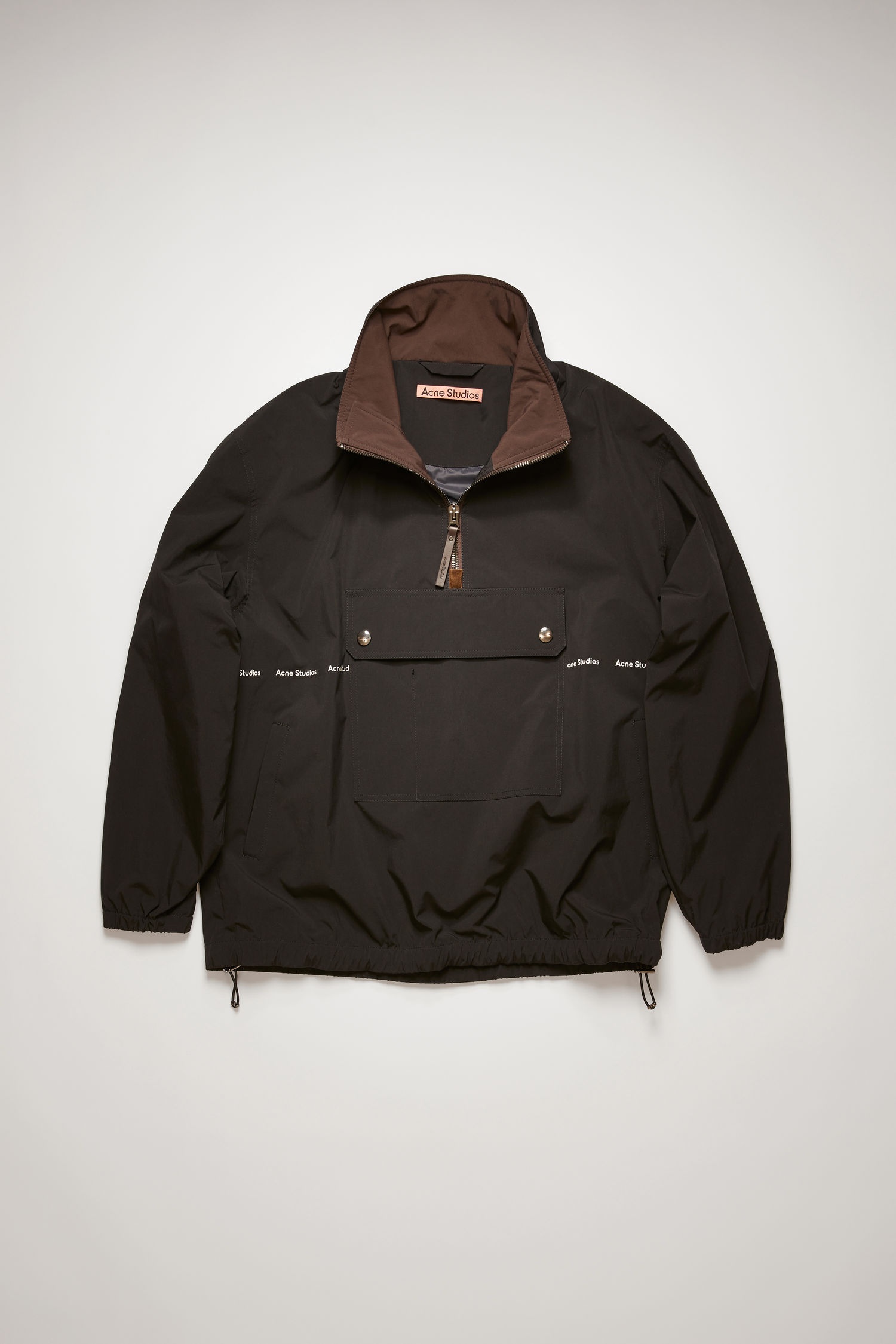 Half-zip logo-print jacket black - 1