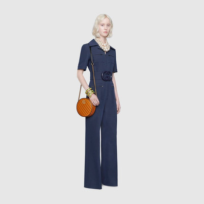 GUCCI Wool silk belted jumpsuit outlook