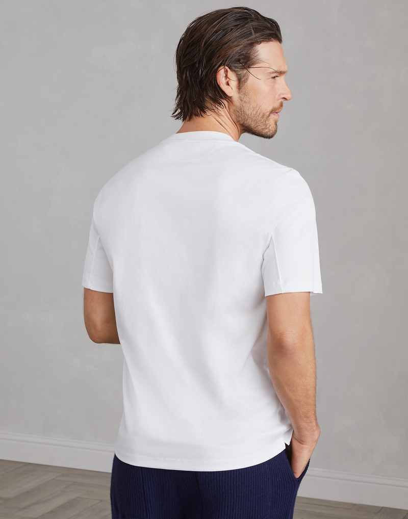 Brunello Cucinelli Cotton jersey T-shirt with print outlook