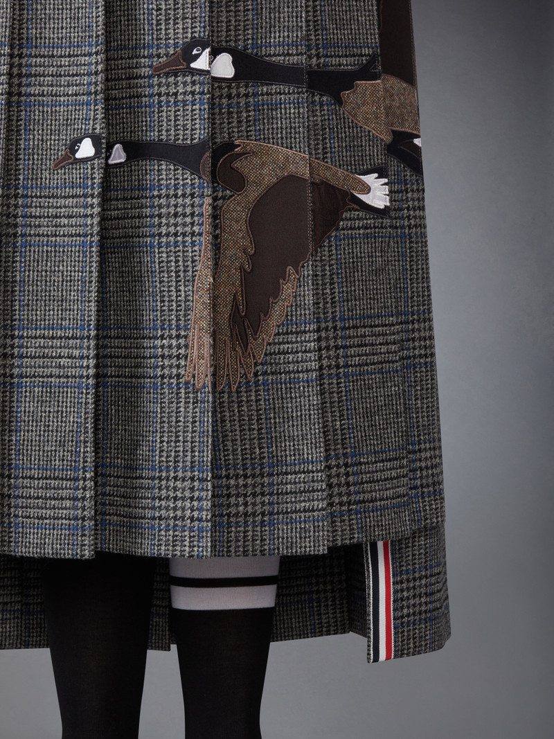 PRINCE OF WHALES HUNTING TWEED FLYING GEESE PLEATED SKIRT 6