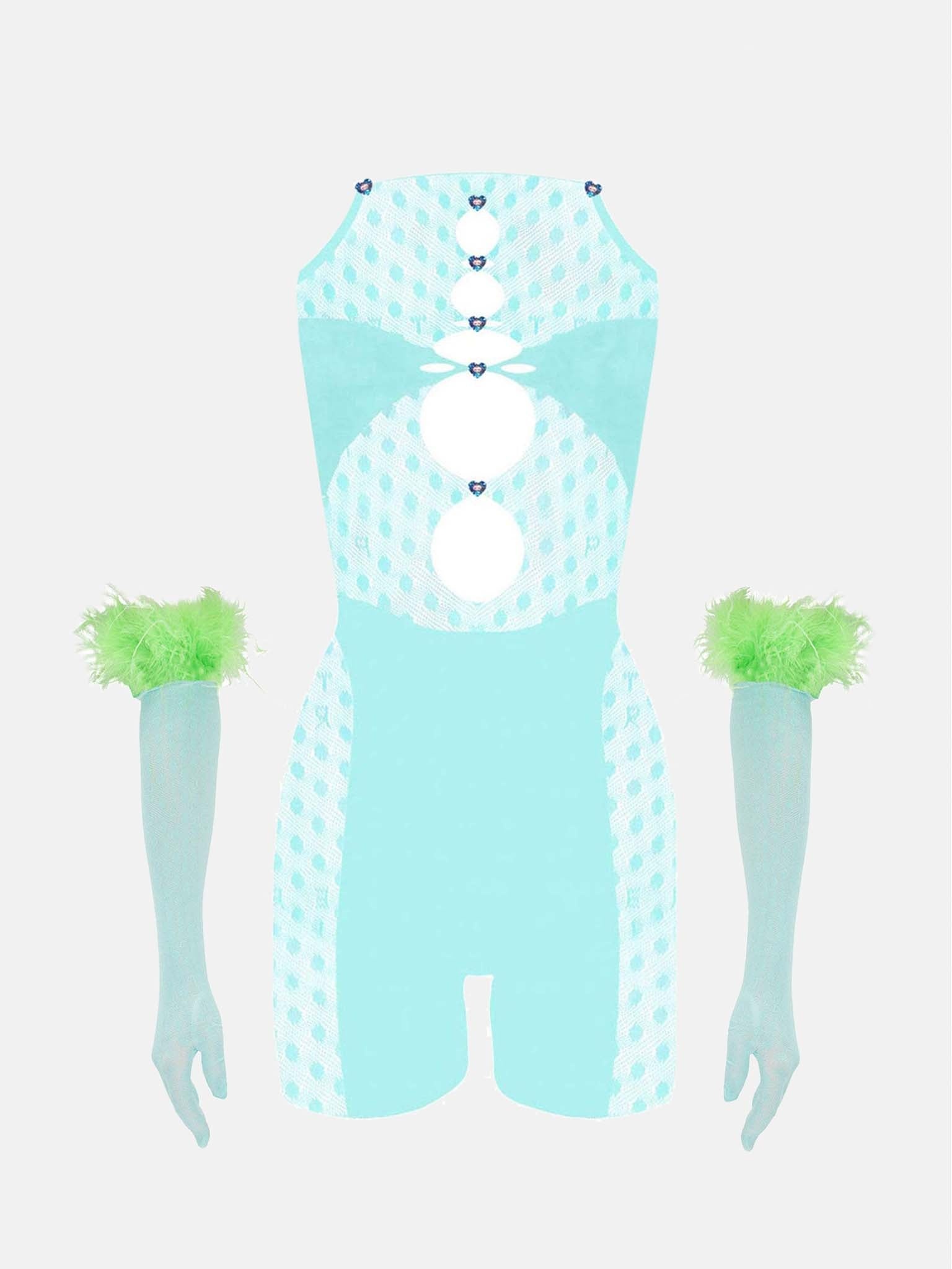 JETTA JUMPSUIT X GWENEVERE GLOVES SET SOFT TURQUOISE - 1