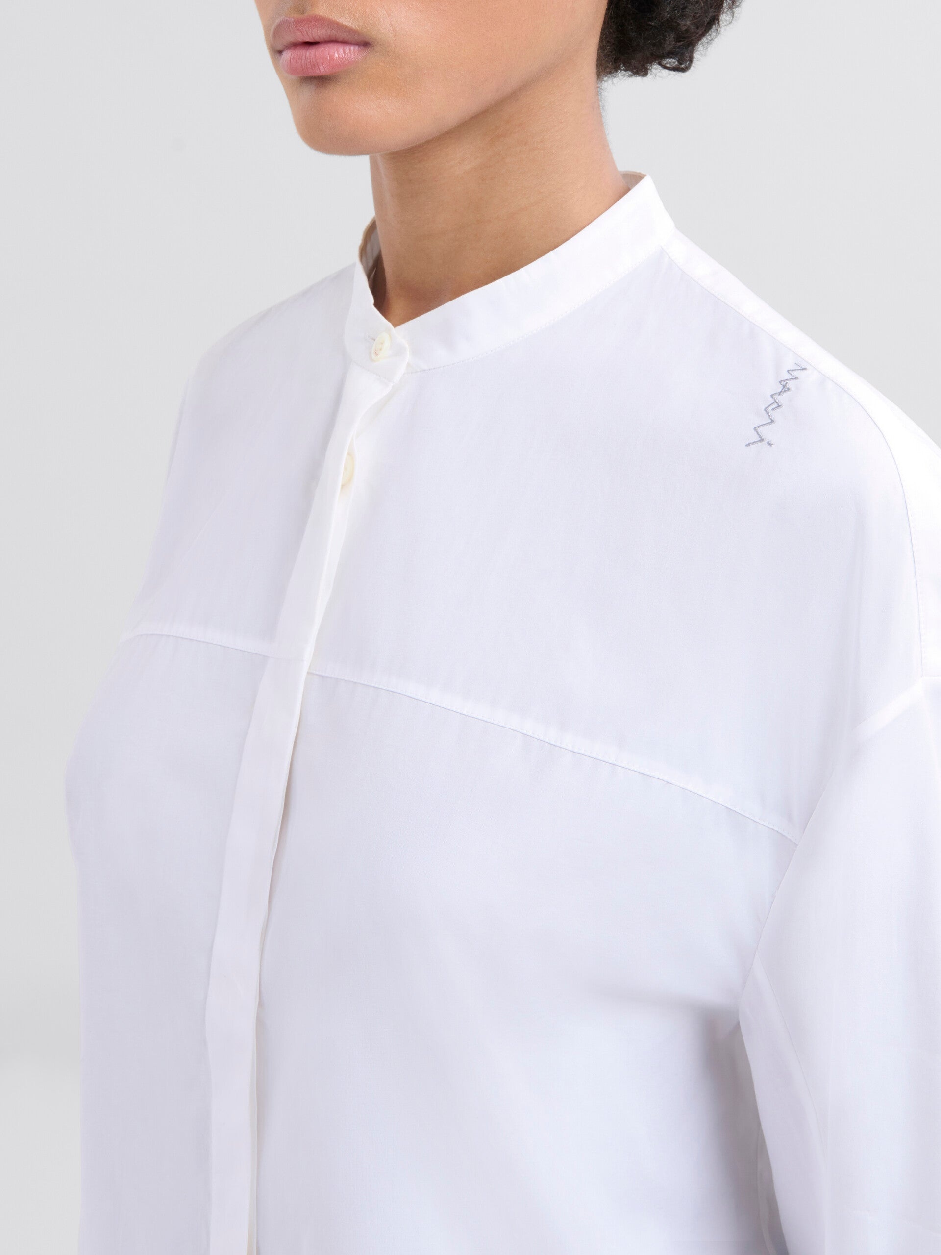 Mandarin collar Shirt with Marni Symbol - 4