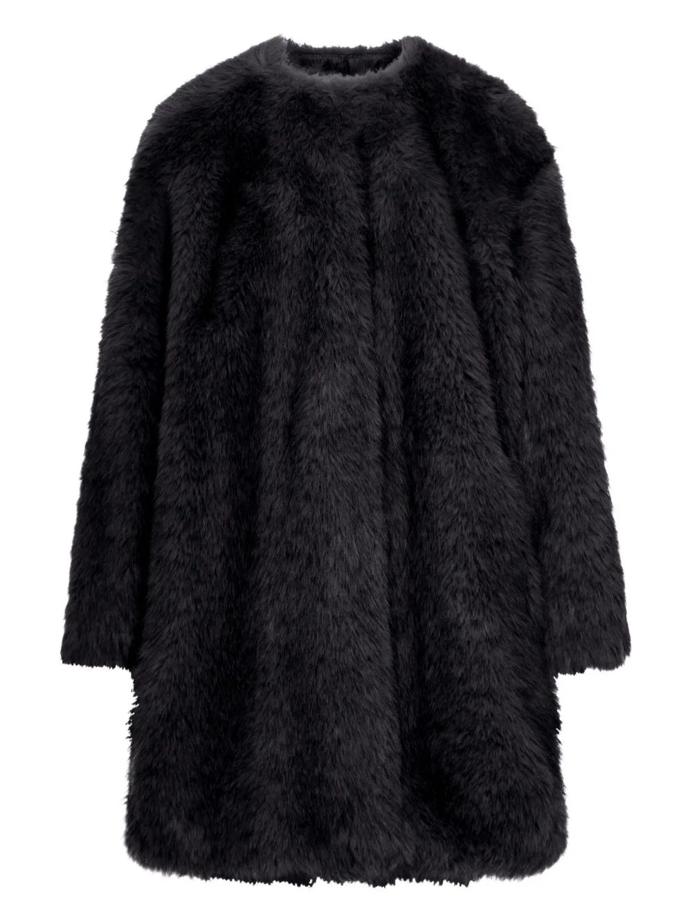 faux-fur coat - 1