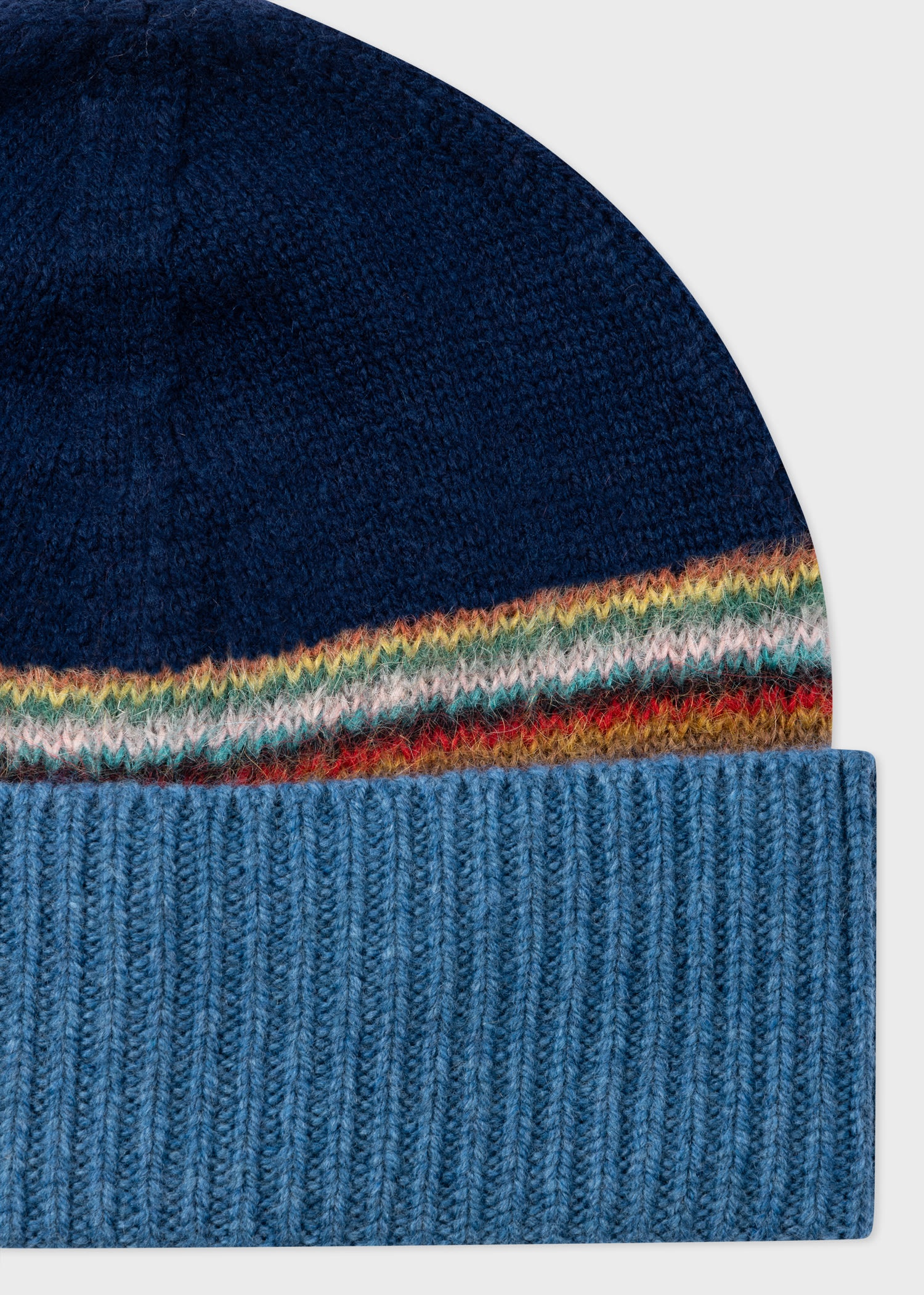 'Signature Stripe' Intarsia Lambswool-Mohair Beanie - 2