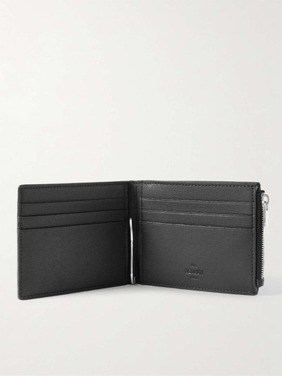 Berluti Clip Signature Canvas and Leather Billfold Wallet outlook