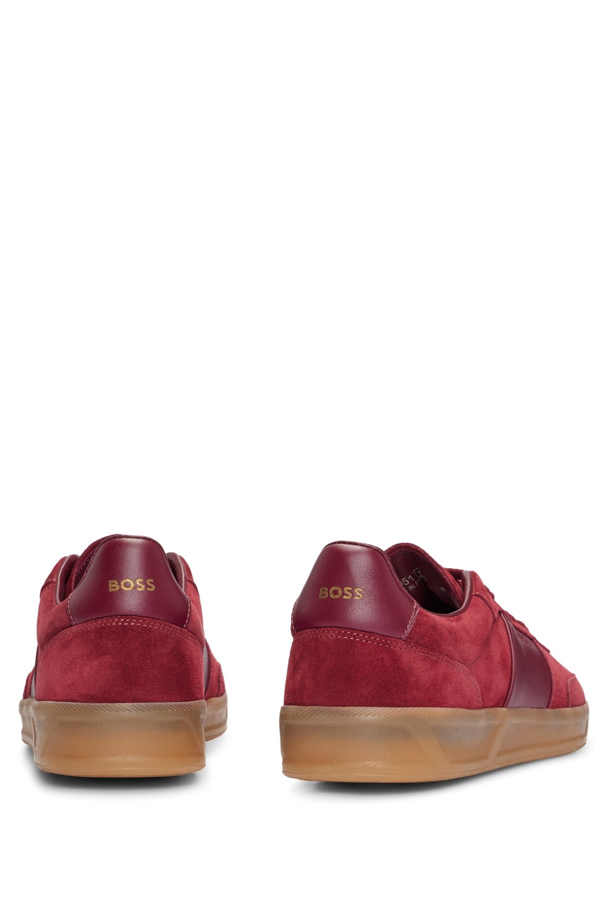 LOW-TOP TRAINERS IN LEATHER AND SUEDE - 5