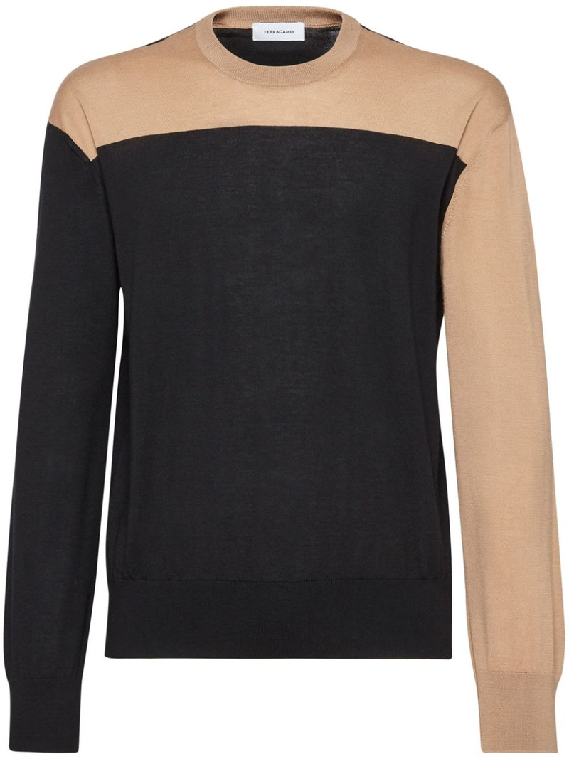 colour-block cashmere jumper 1