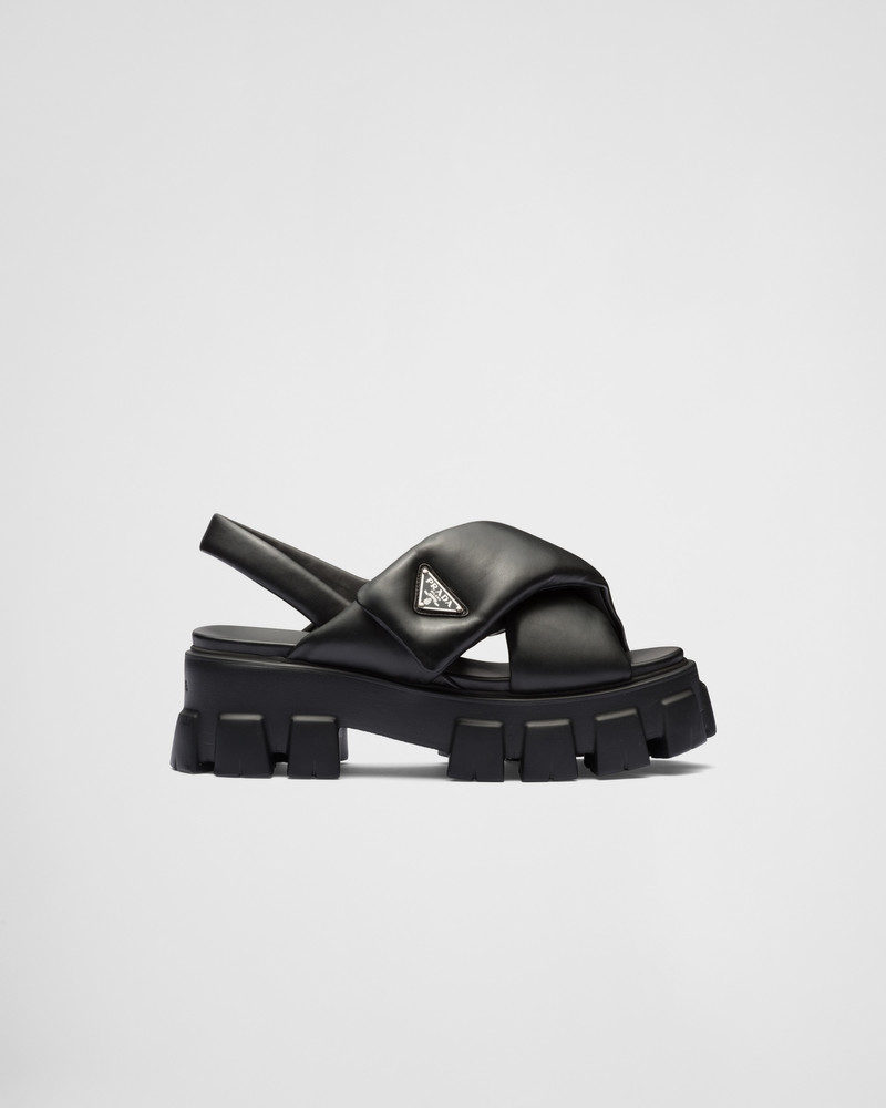 Prada Monolith padded nappa leather sandals outlook