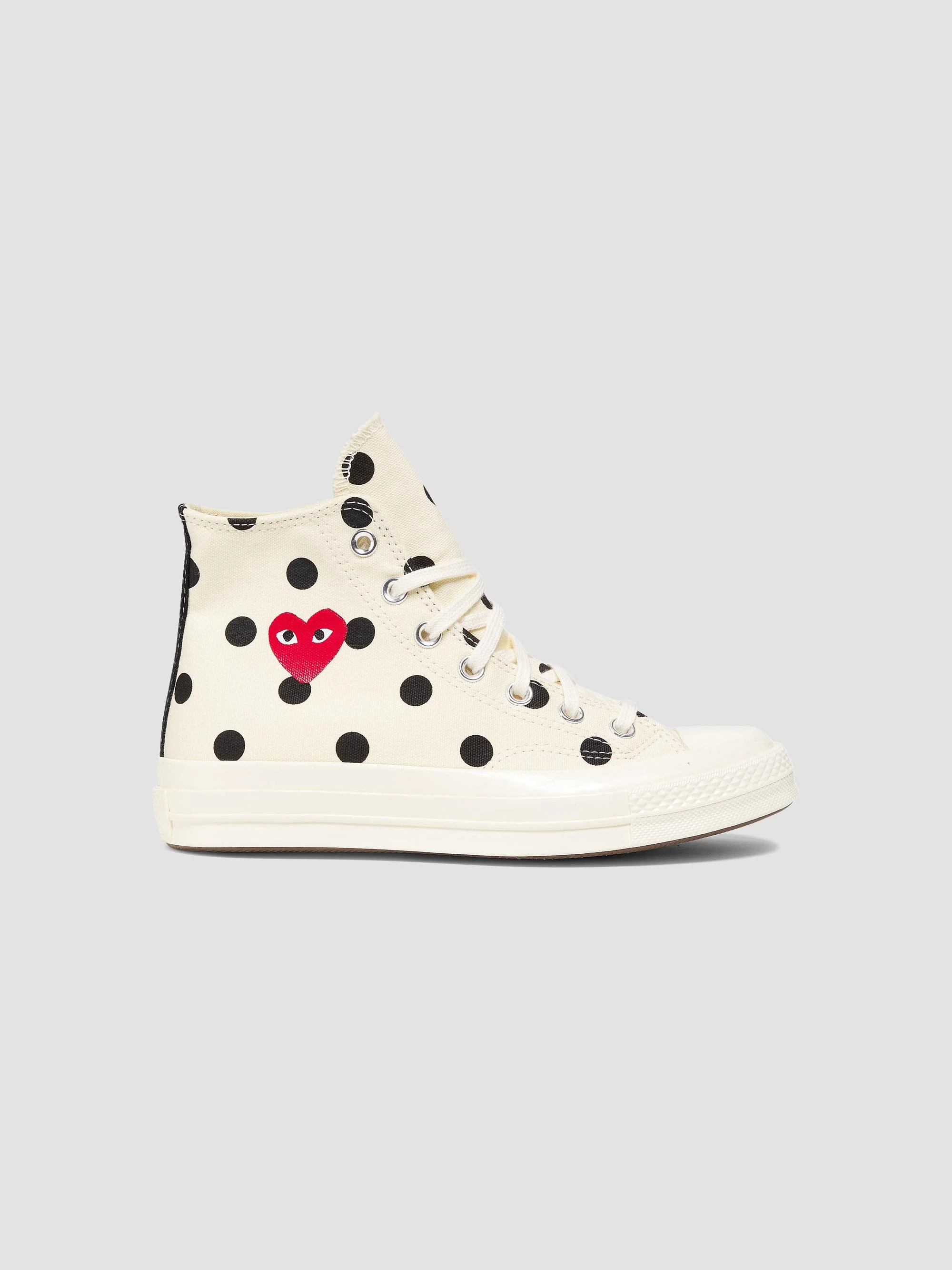 Women's CdG Play x Converse Women's's Polka Dot High-Top Sneakers - Off White - 1