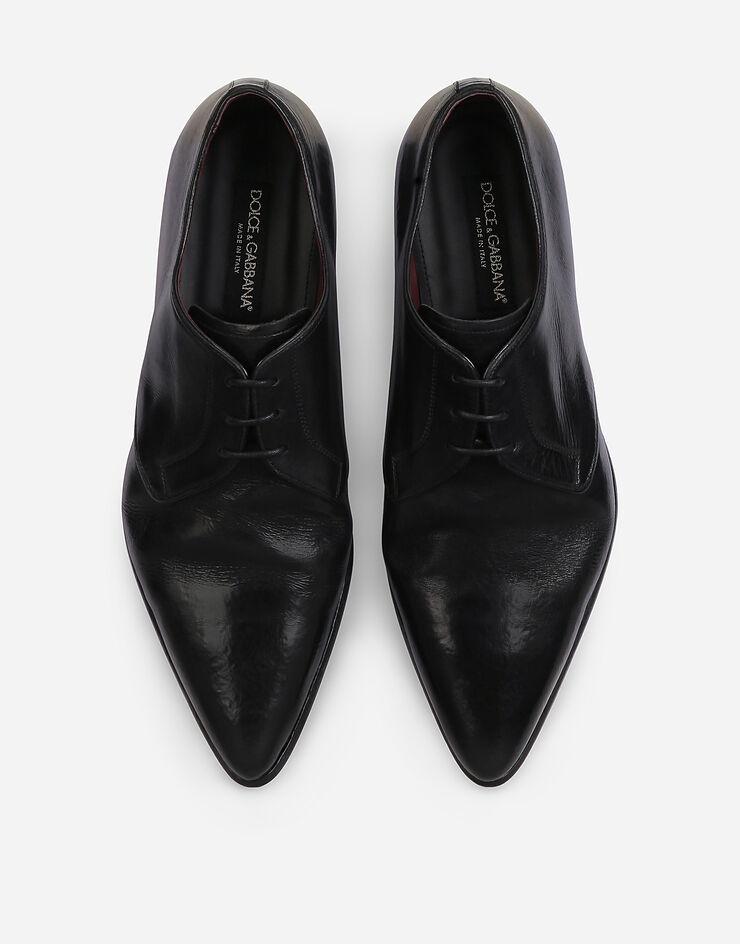 Vintage-effect calfskin derby shoes - 4