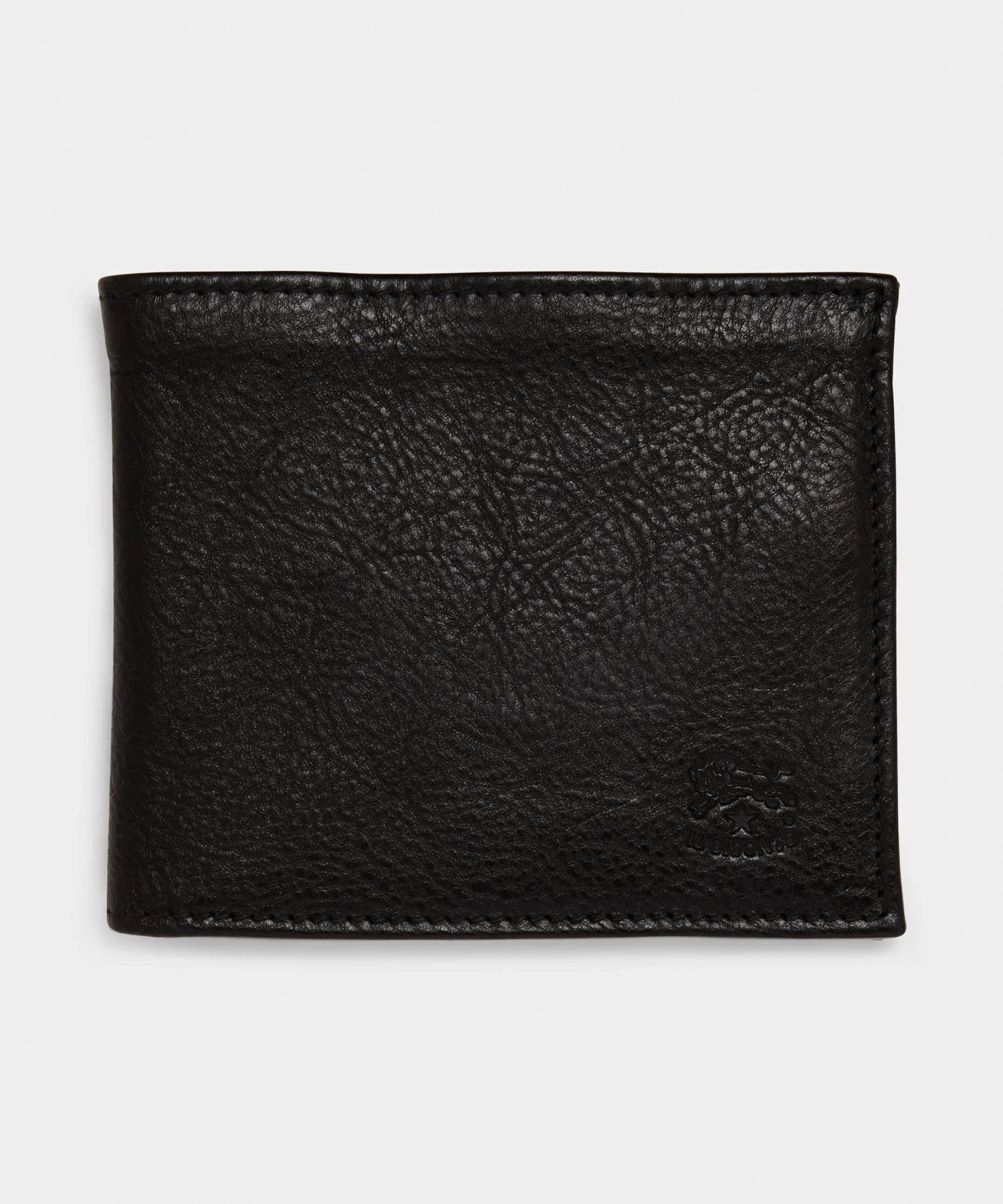 Il Bisonte Leather Bi-fold Wallet in Black - 1