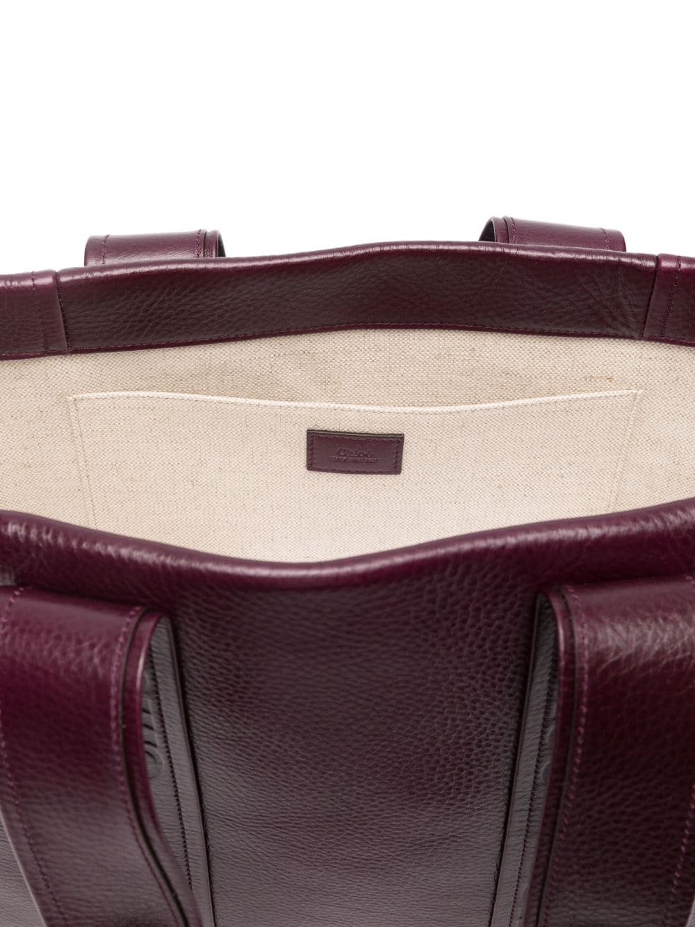 Woody leather tote bag - 5