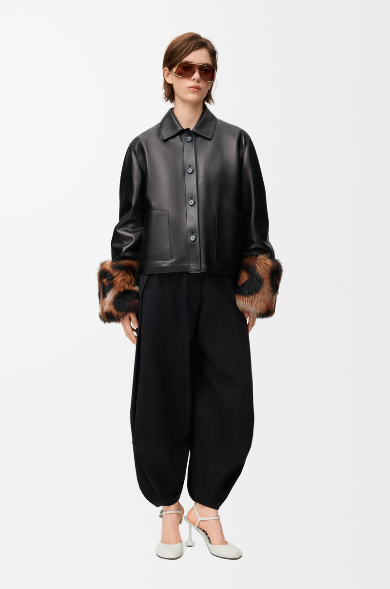 Loewe Turn-up jacket in nappa lambskin outlook