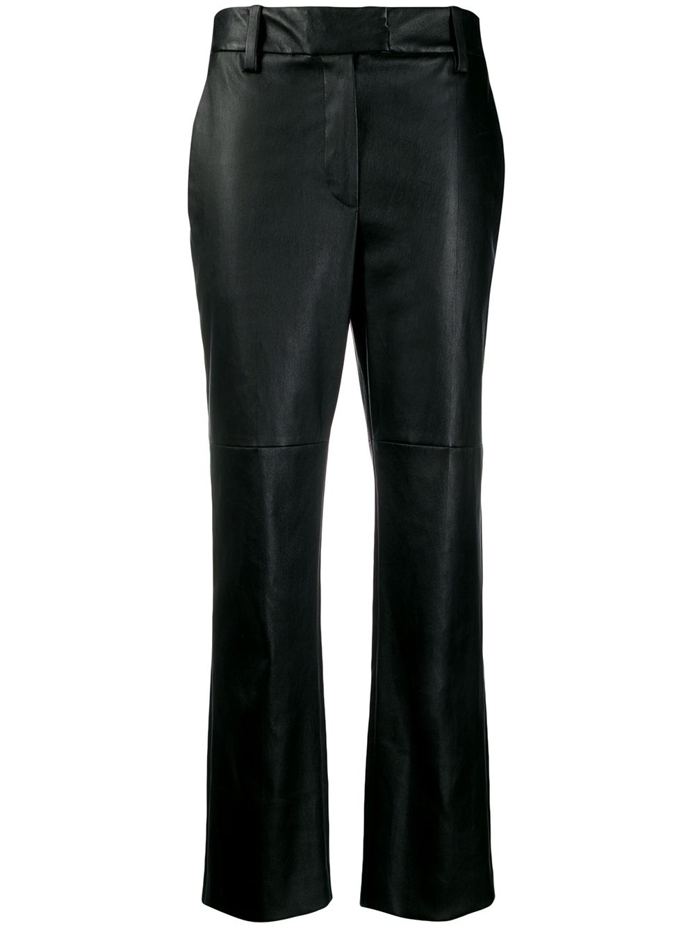 cropped straight leg trousers - 1