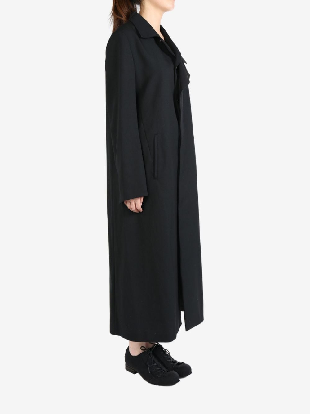 asymmetric-lapel coat - 2