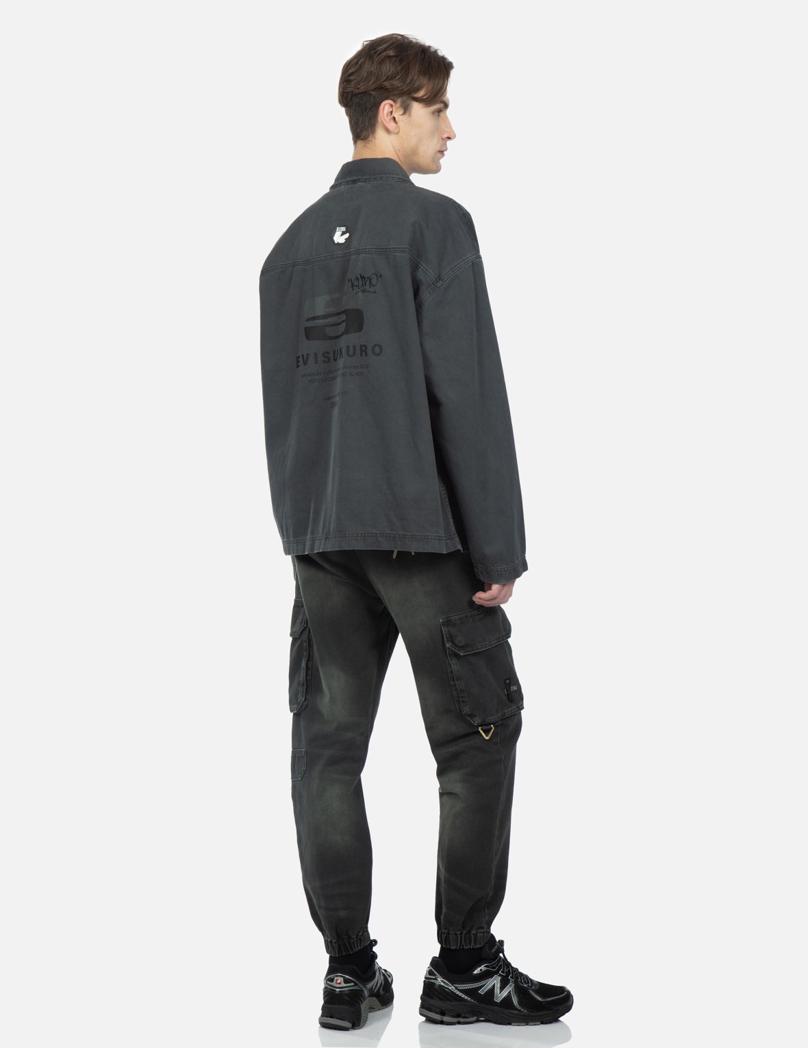 Logo Embroidery Garment Washed Shirt Jacket - 4