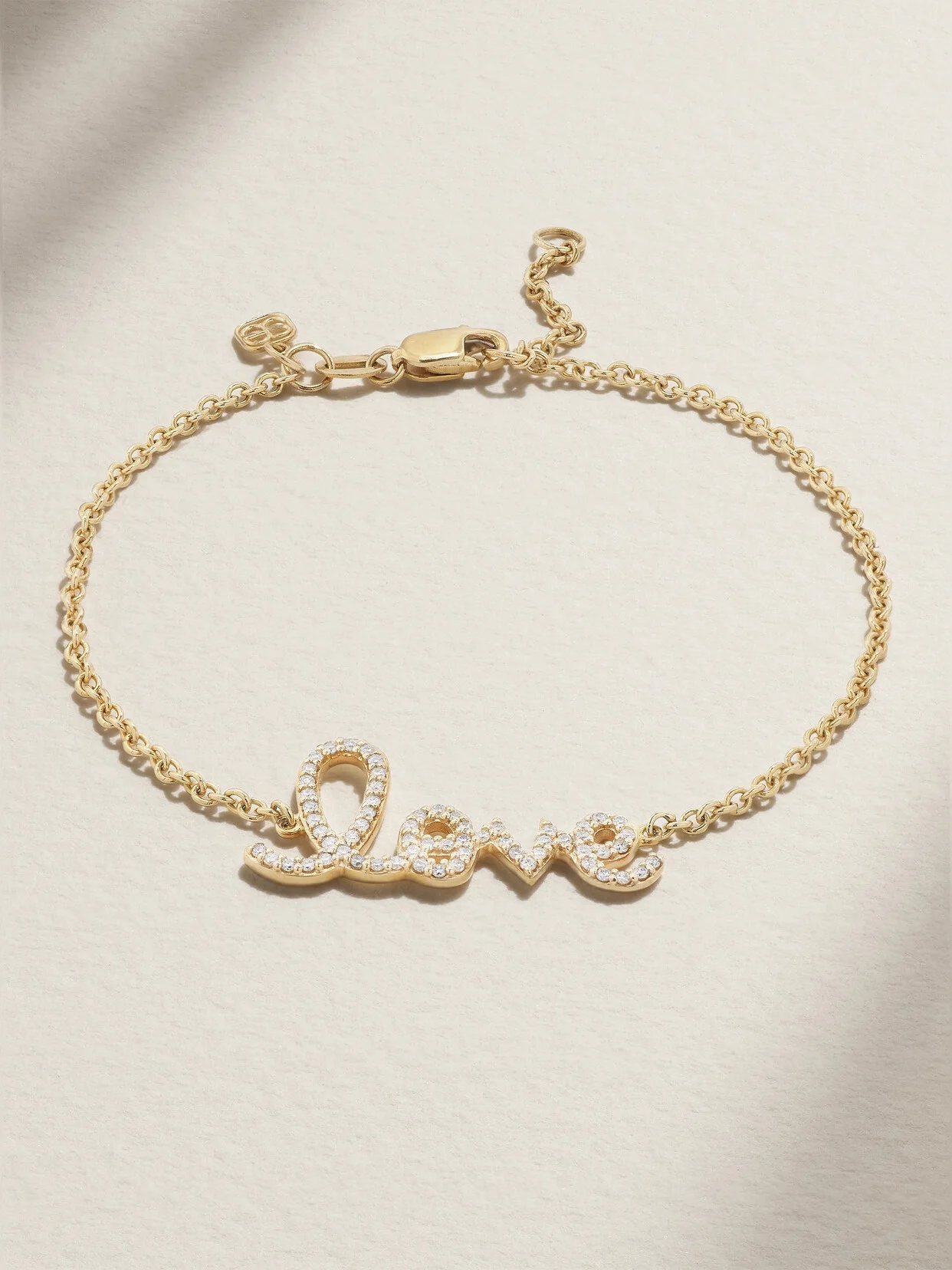Love Medium 14-karat Gold Diamond Bracelet - 1