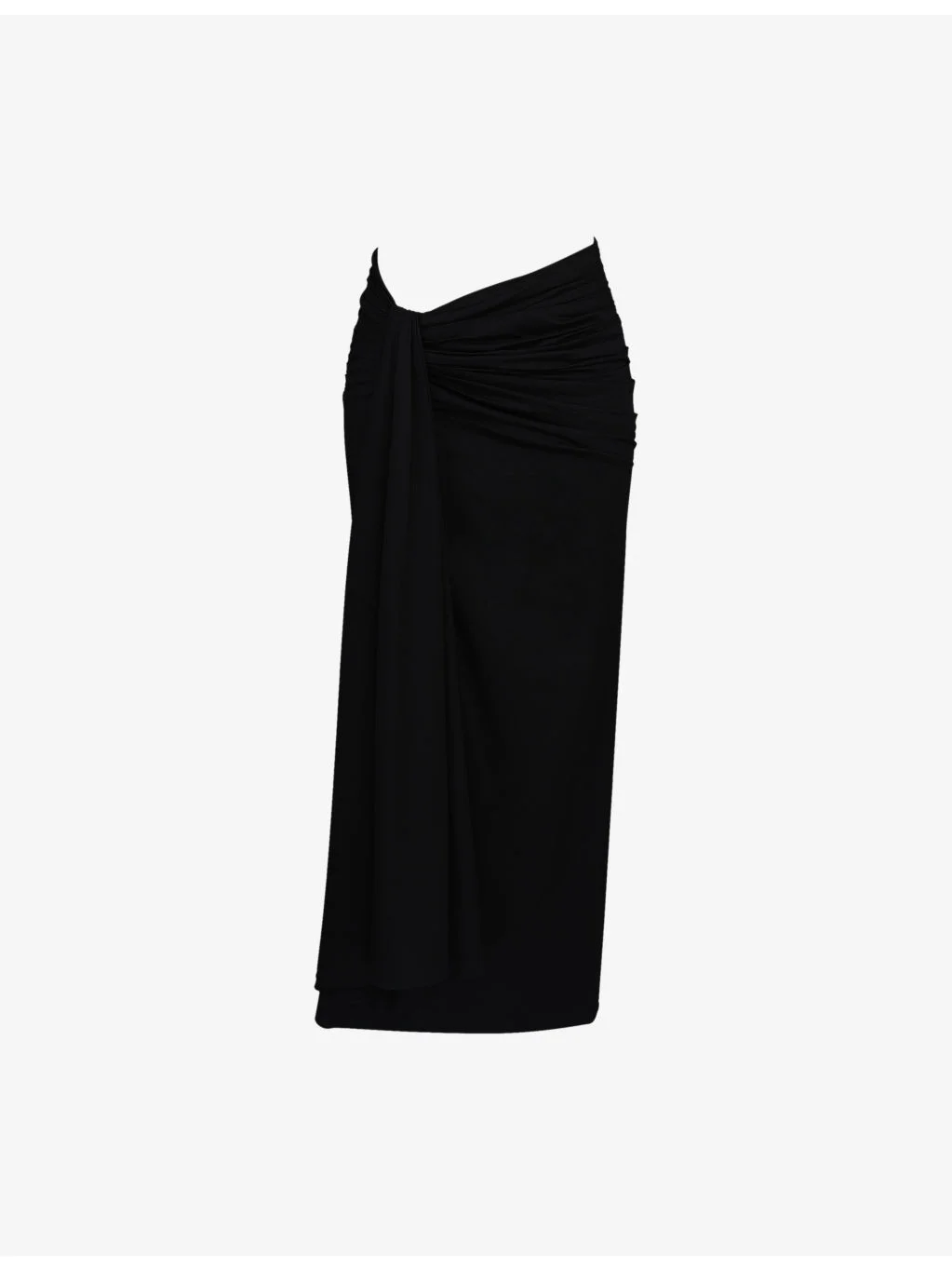 April Draped Stretch-Cotton Midi Skirt - 1