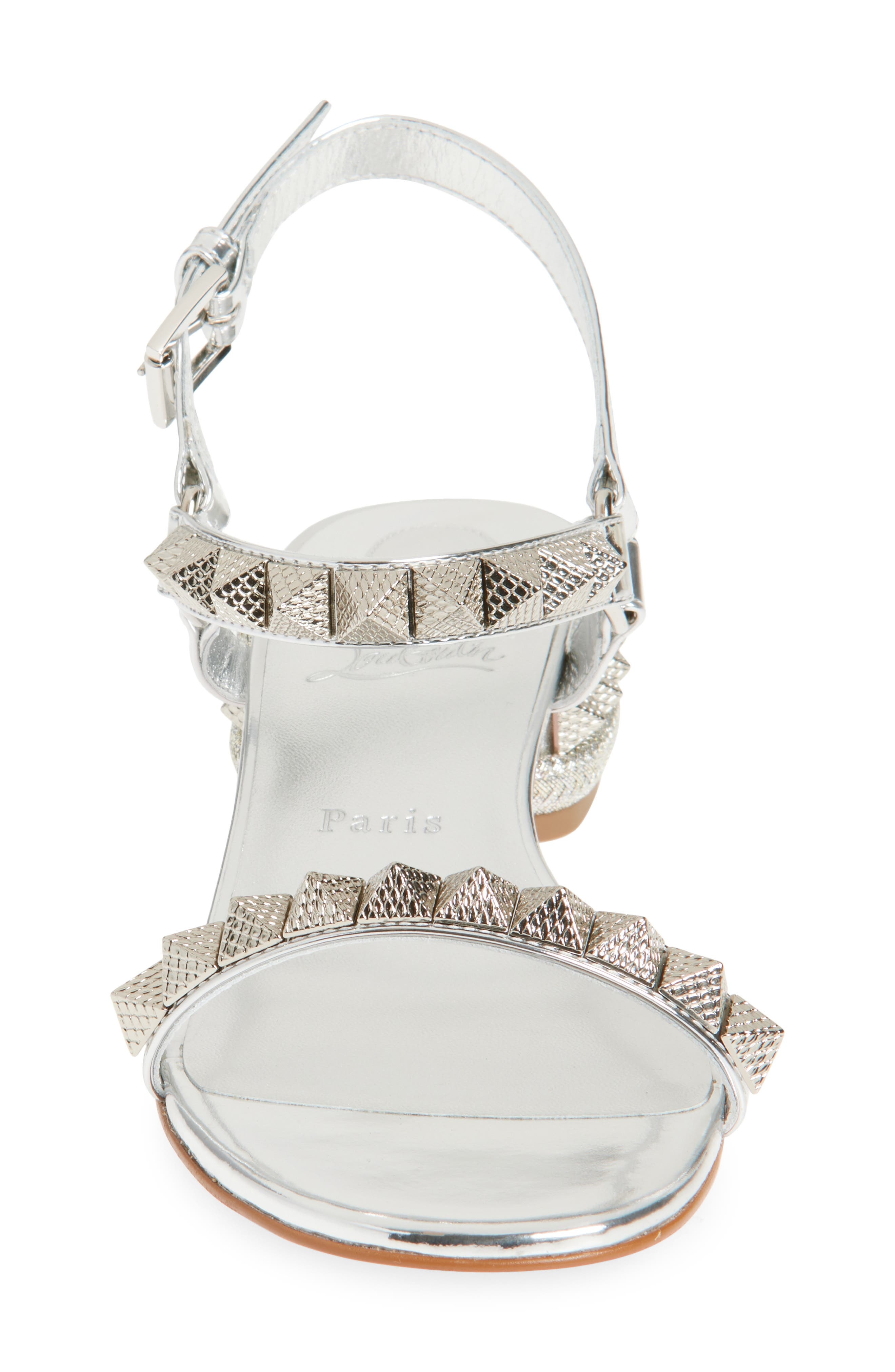 Christian Louboutin Pyrasand Sandal in Silver at Nordstrom - 4