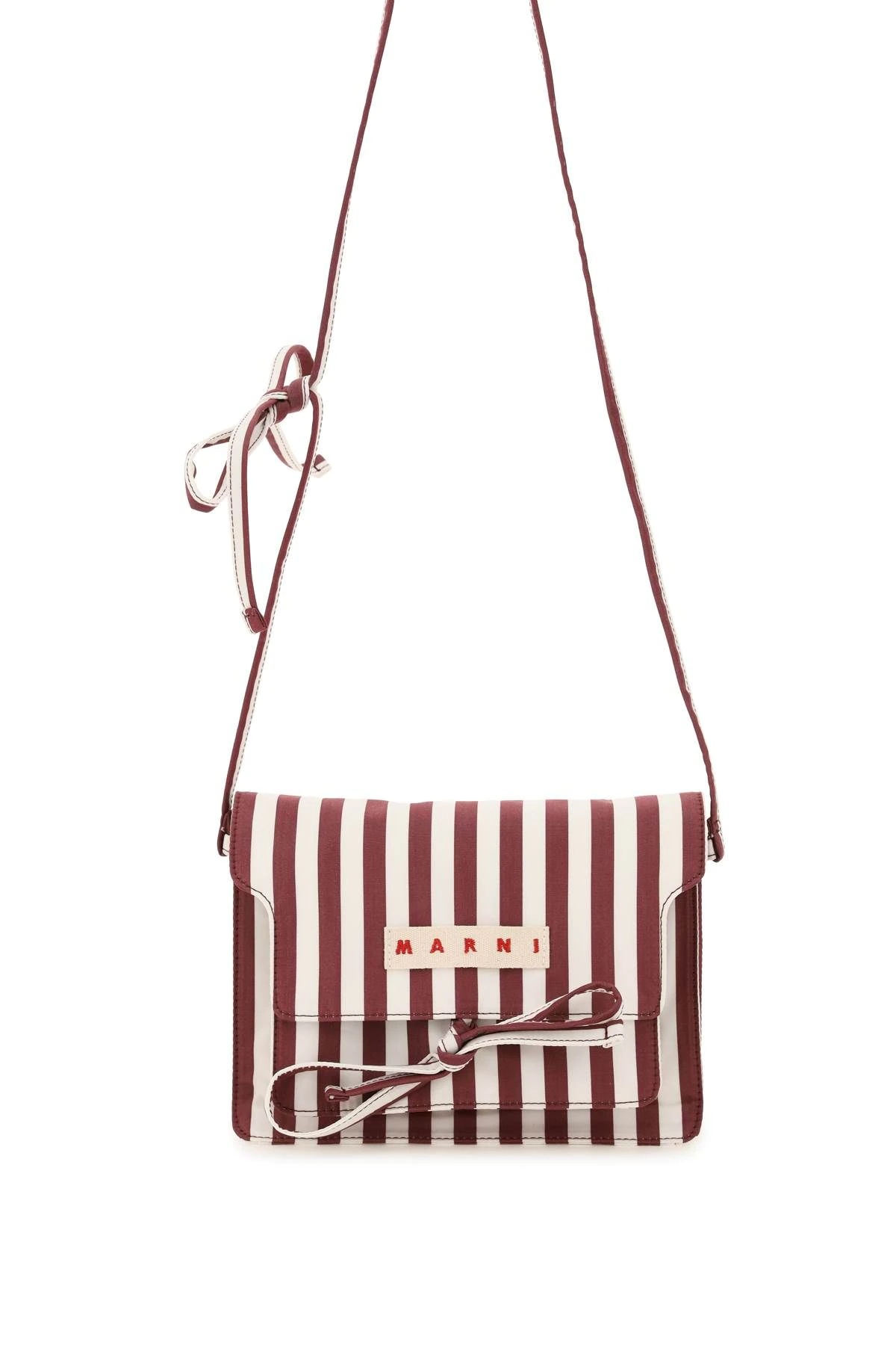 STRIPED CANVAS MEDIUM TRUNK BAG - 1