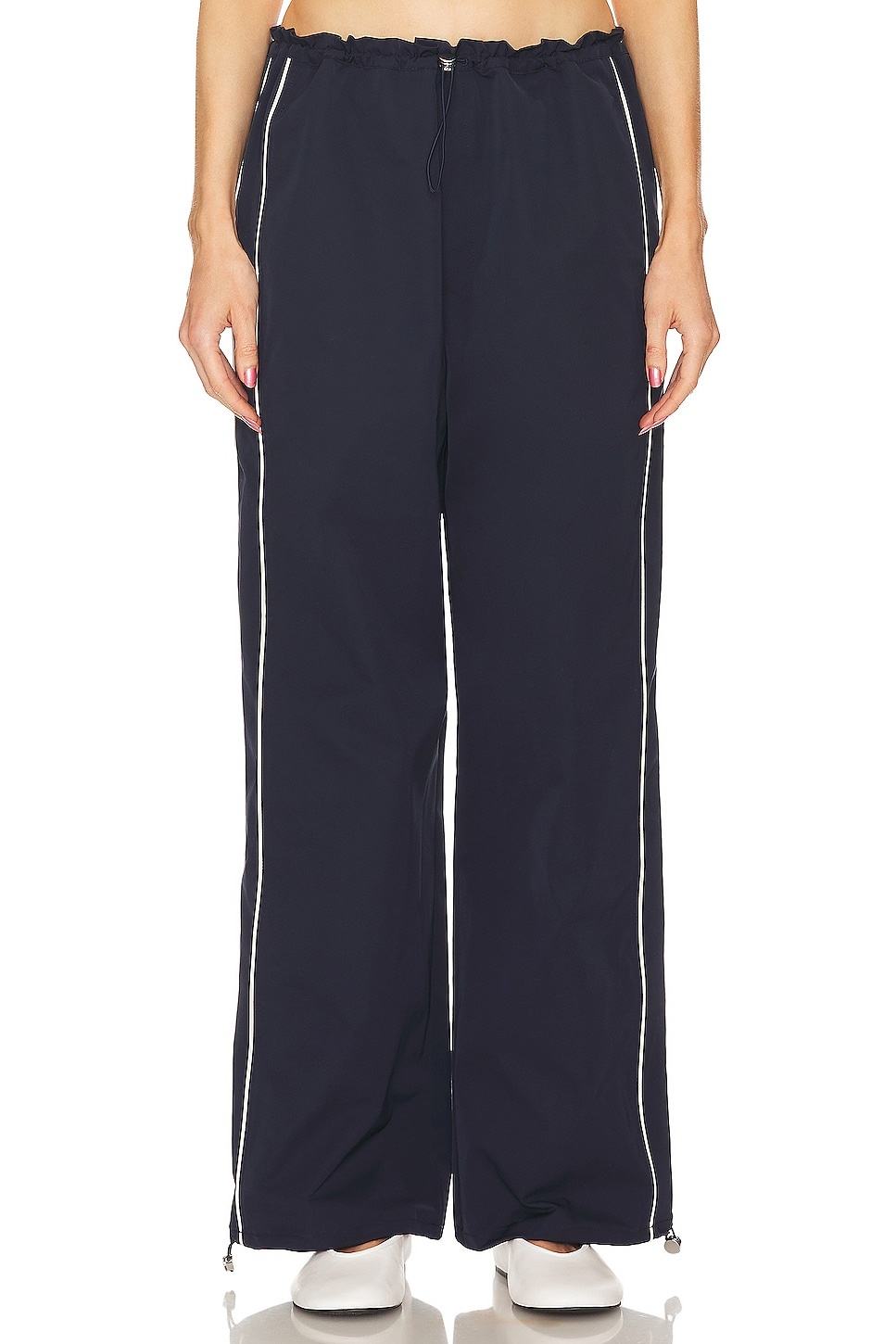 Cinched Waist Wide Leg Pant - 1