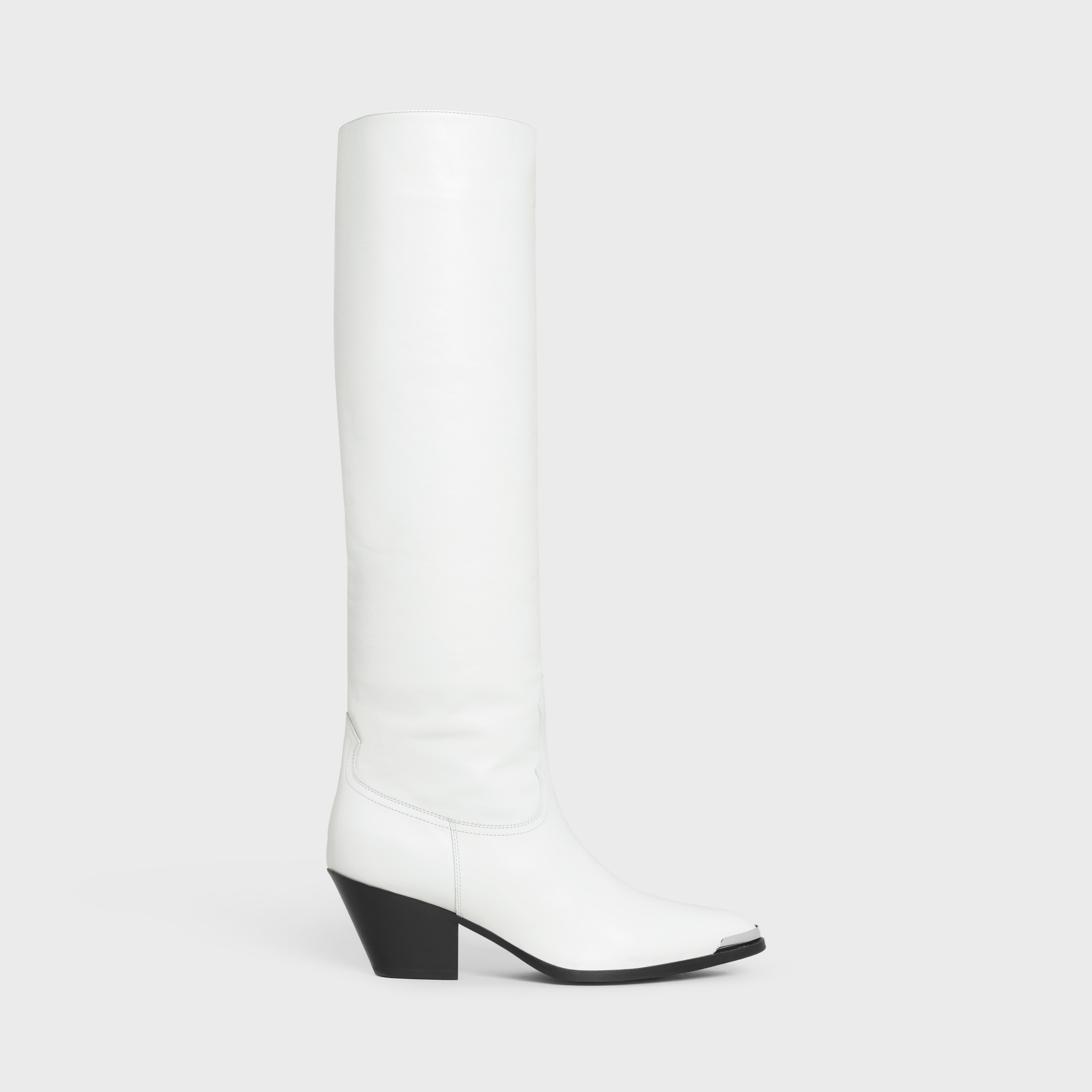 CELINE LOLA BOOTS HIGH WESTERN BOOTS WITH METAL TOE in CALFSKIN - 1