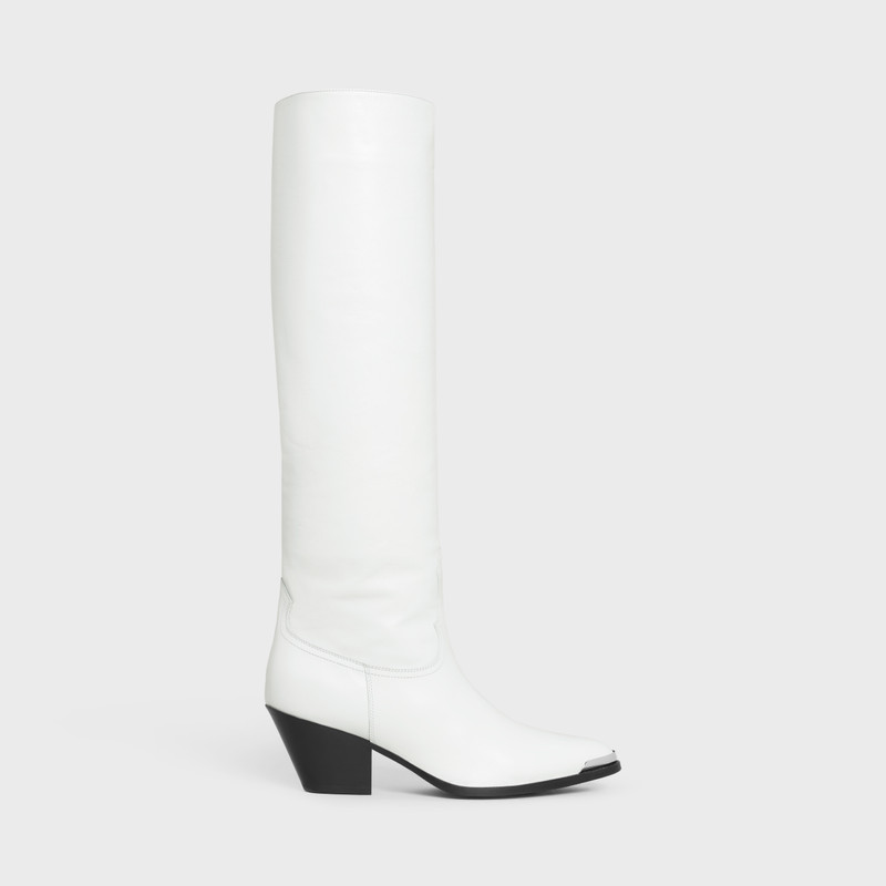 CELINE LOLA BOOTS HIGH WESTERN BOOTS WITH METAL TOE in CALFSKIN 1