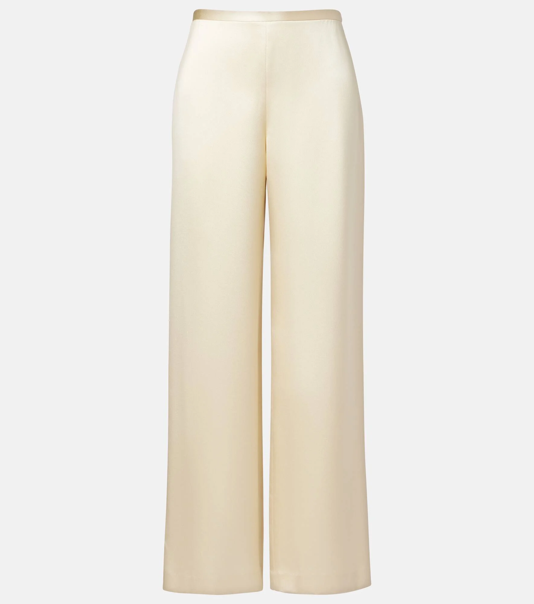 Silk satin straight pants - 1