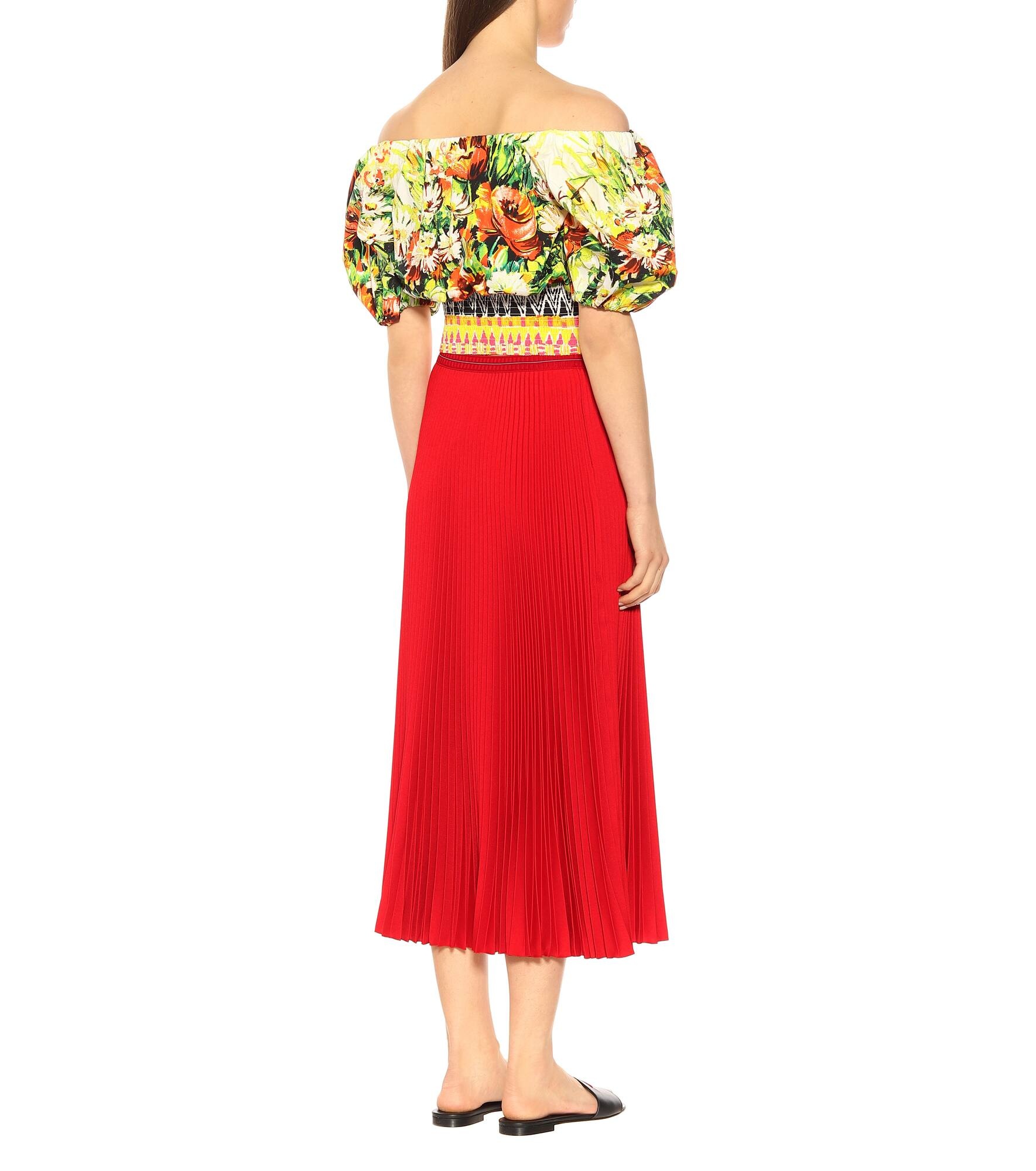 Floral cotton poplin top - 3