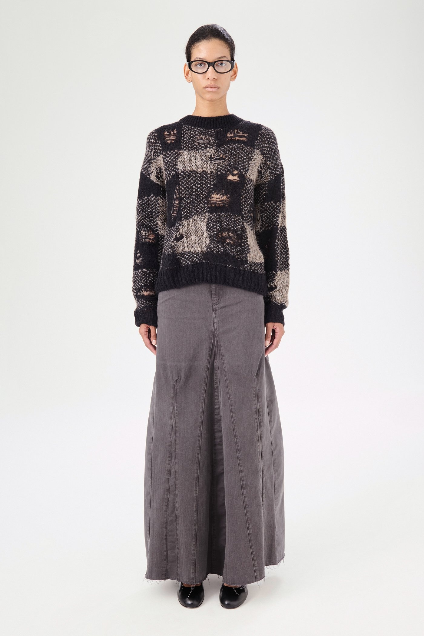 Sonar Roundneck Black Destructive Gingham - 2