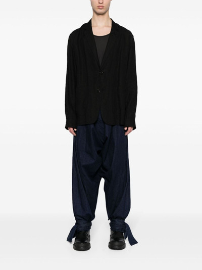 Yohji Yamamoto U-Twisted drop-crotch jeans outlook