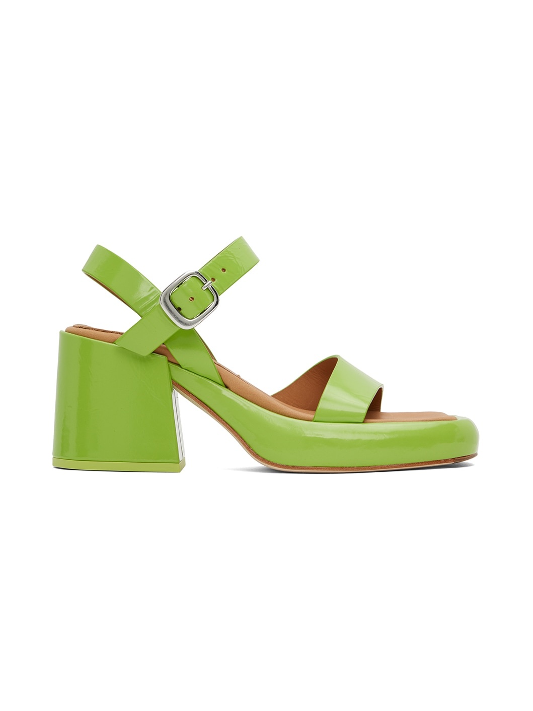 Green Beverly Heeled Sandals - 1