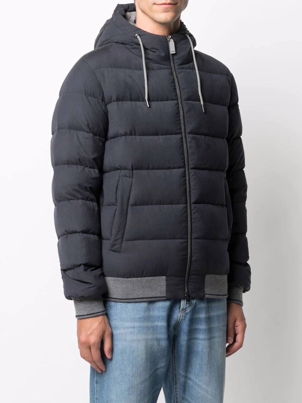 zipped hooded puffer jacket - 3