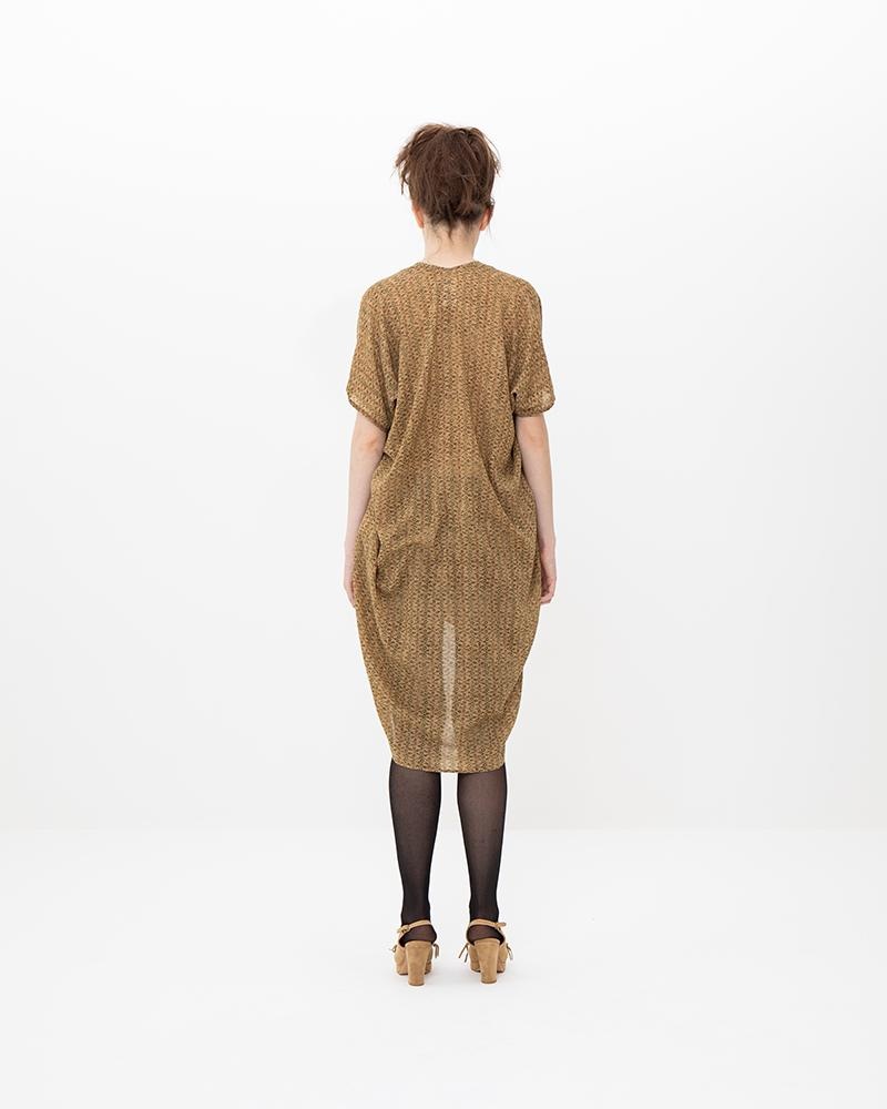 RUANA DRESS FLORA BROWN - 5