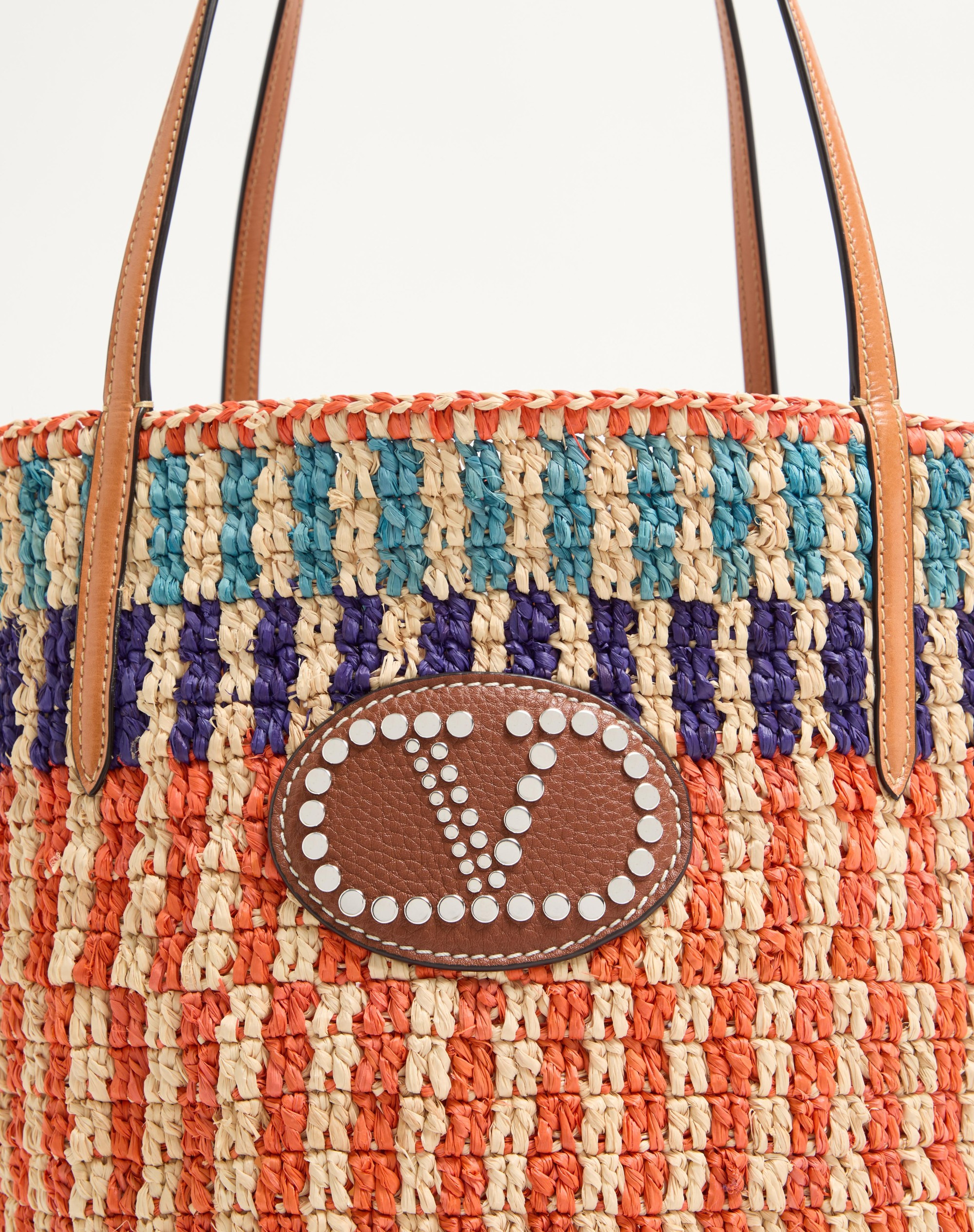 VALENTINO GARAVANI RAFFIA SHOPPING BAG - 8
