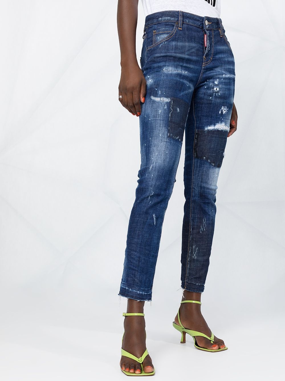 distressed skinny jeans - 5