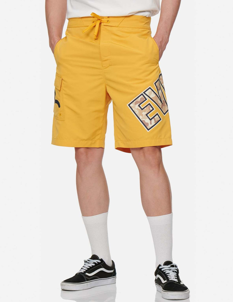 CAMOUFLAGE LOGO PRINT BOARD SHORTS 6