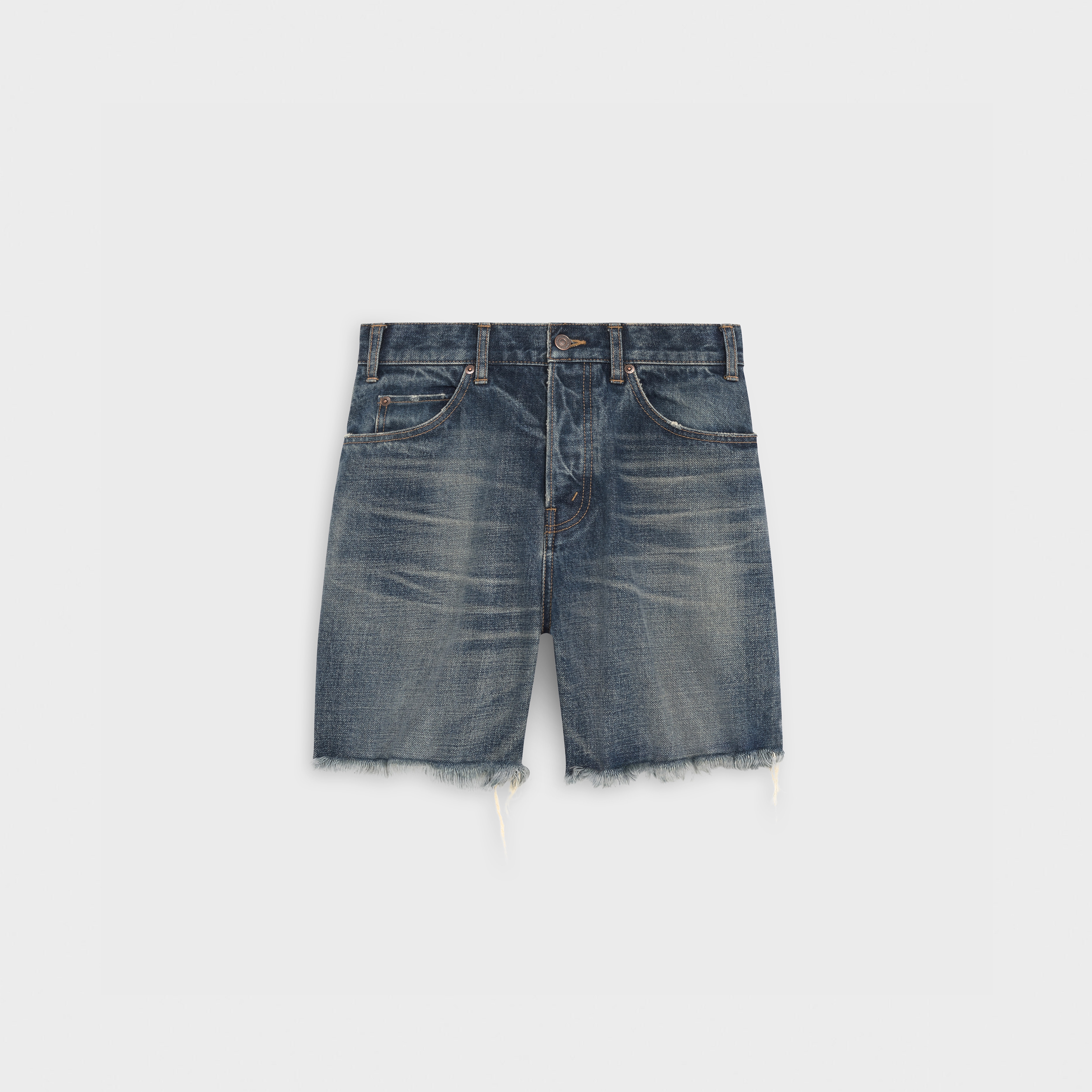 BERMUDA SKATE PANTS IN DARK UNION WASH DENIM - 1