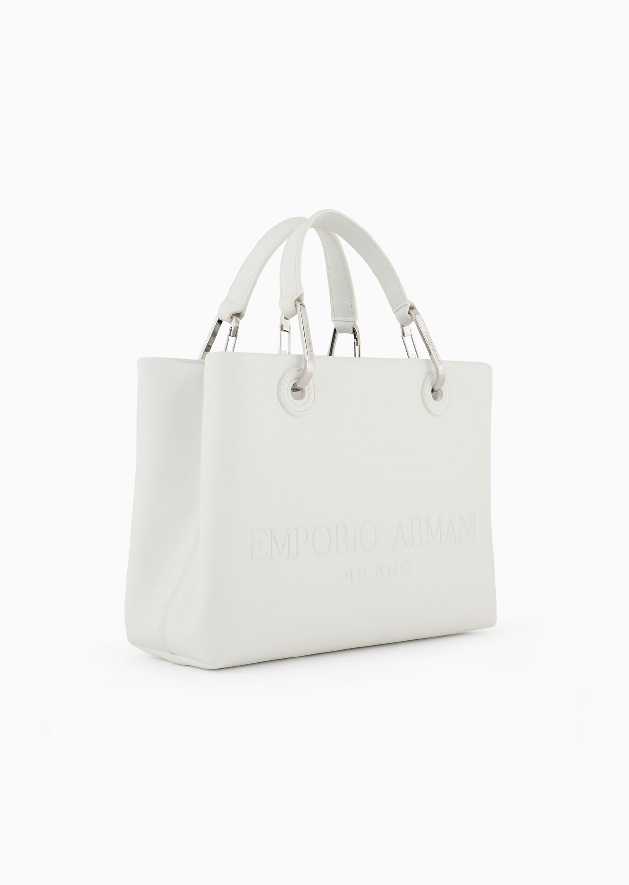Small MyEA shopper bag with oversized embossed logo - 3