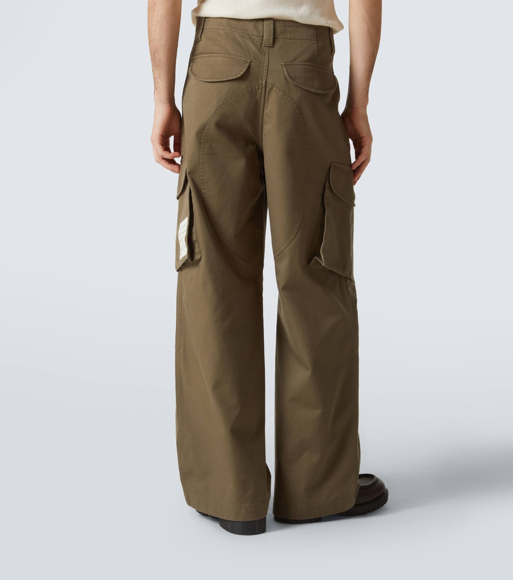 Cotton twill cargo pants - 4