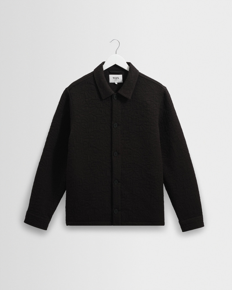 Rockley - Black Floral Quilted Cotton Overshirt 1