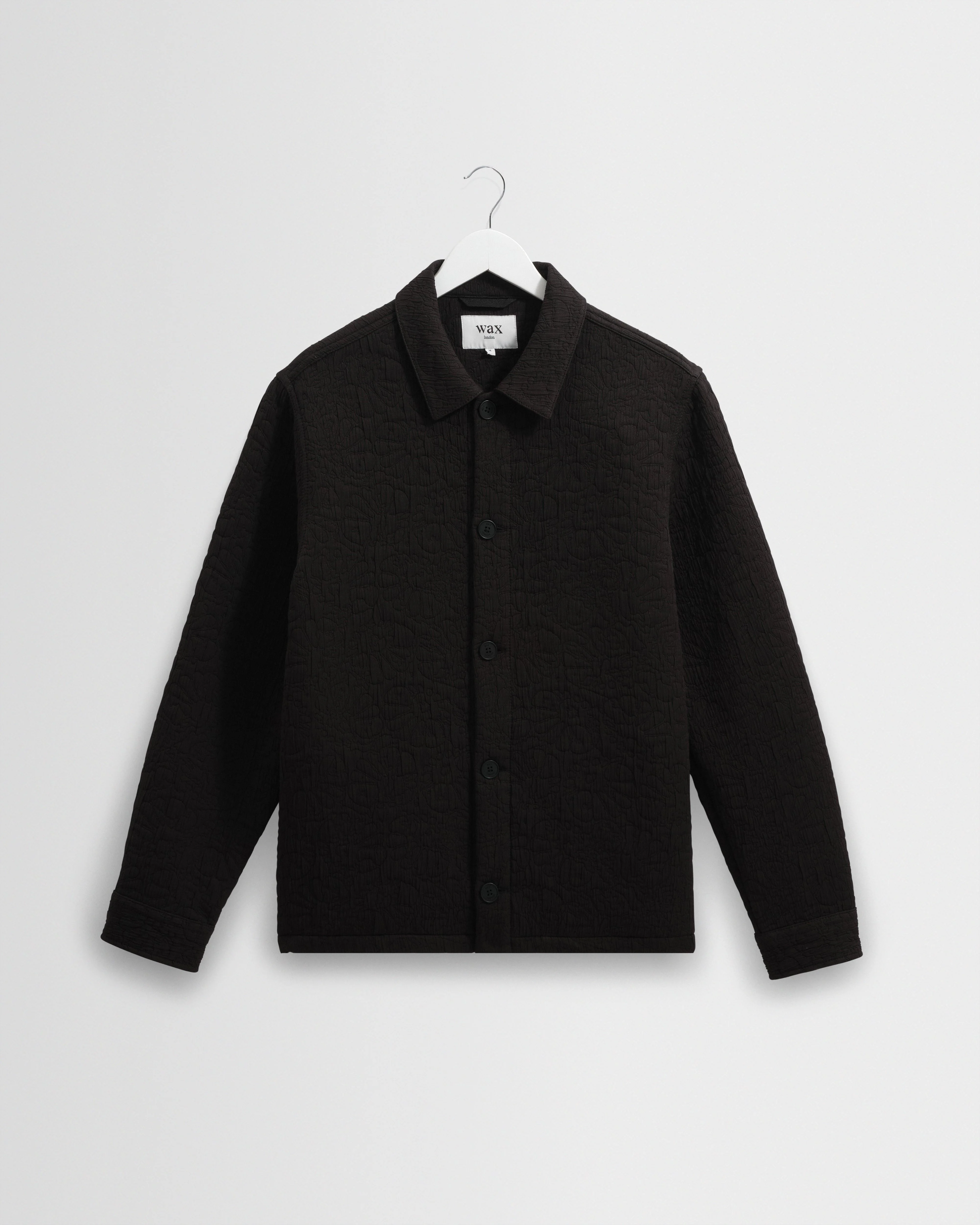 Rockley - Black Floral Quilted Cotton Overshirt - 1
