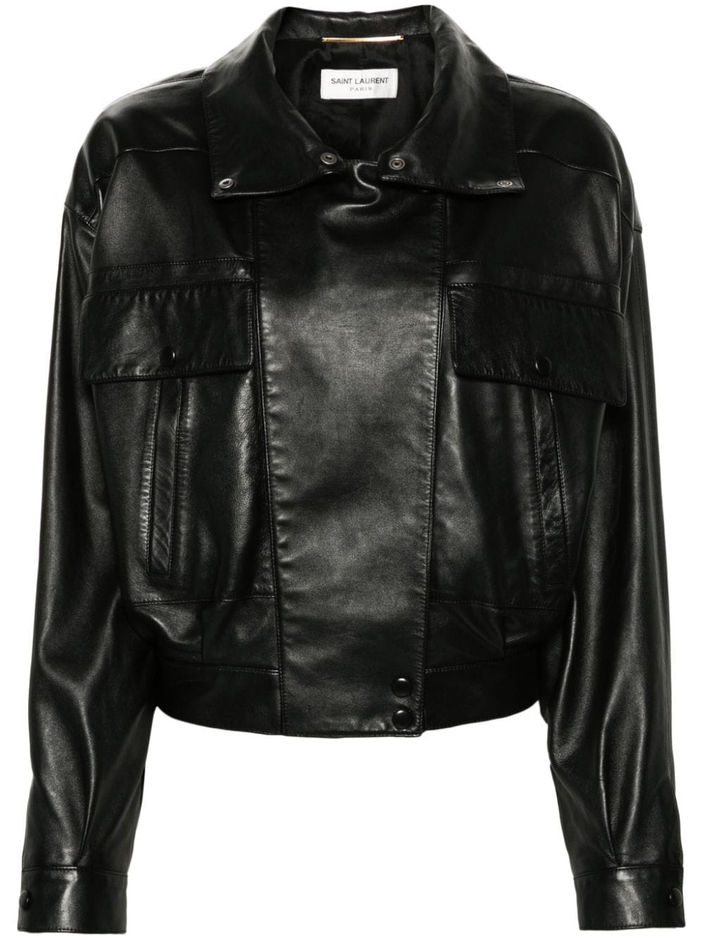 SAINT LAURENT zip-up leather jacket | farfetch | REVERSIBLE SAINT LAURENT zip-up leather jacket | farfetch | REVERSIBLE