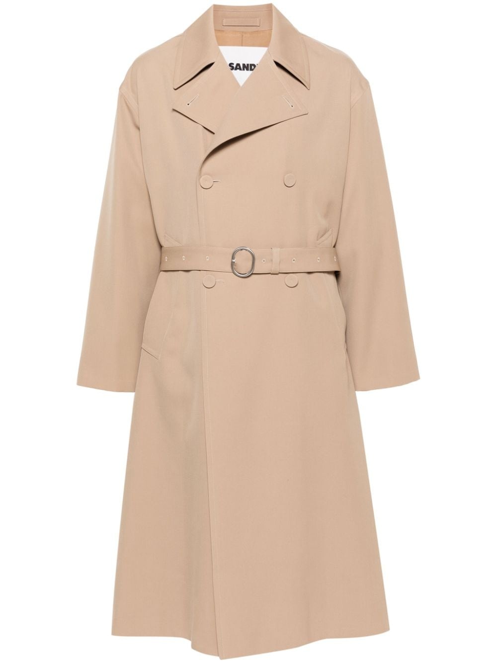 wool trench coat - 1