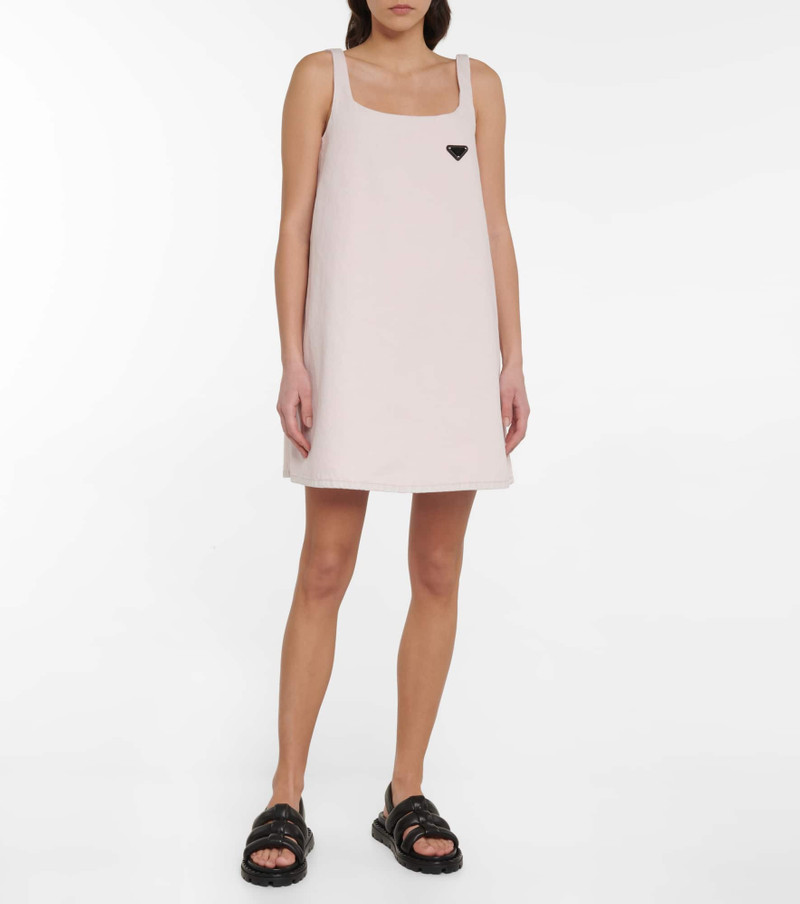 Prada Logo denim A-line minidress outlook