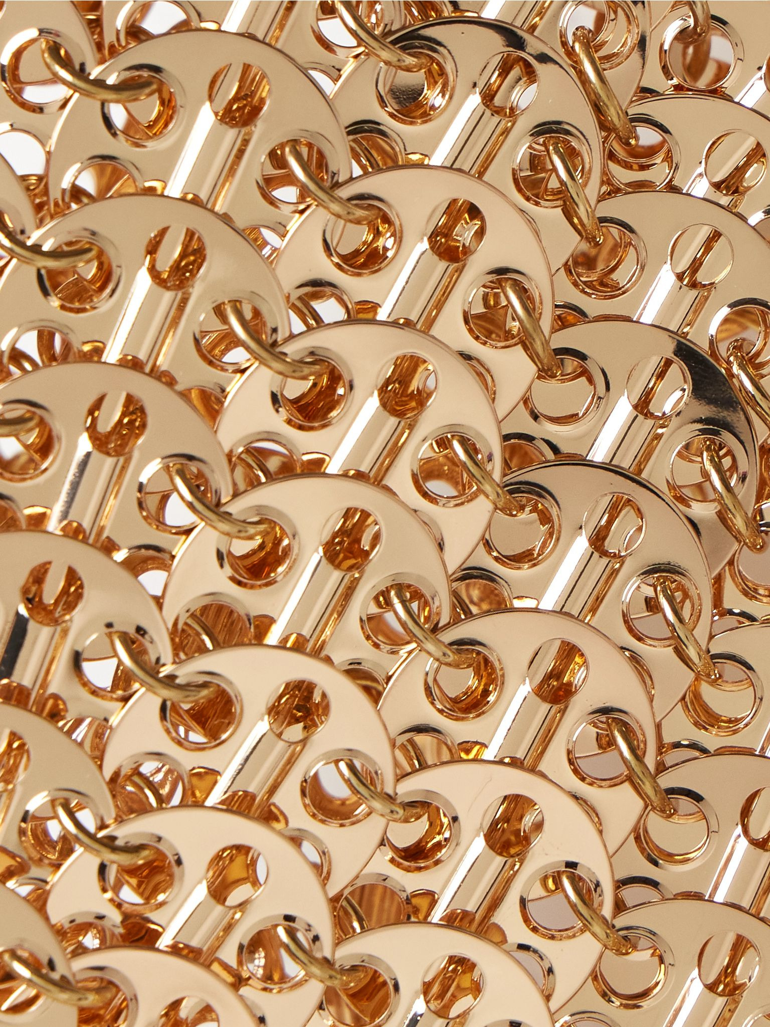 Cropped chainmail tank Gold - 4