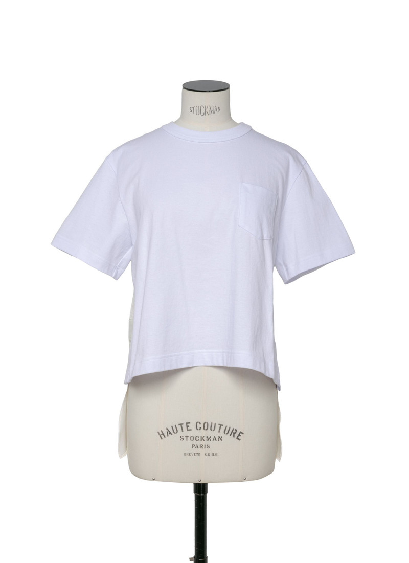 Nylon Twill Mix Cotton Jersey T-Shirt - 1